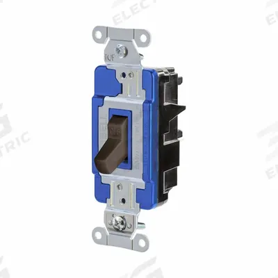 HUBBELL Wall Switch: Toggle Switch, 3-Way, Maintained, Brown, 120/277V AC - Toggle Wall Switches