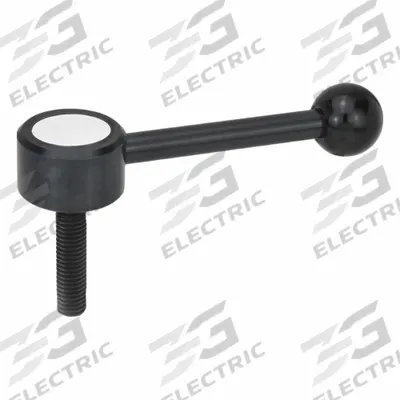 JW WINCO Flat Adjustable Tension Lever: Steel, 3/8"-16 Thread, 2.48 in Thread Lg - Low-Profile Adjustable Tension Levers with Threaded Stud