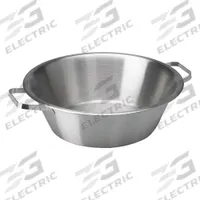 VOLLRATH Steam Table Pan: Round, 24 qt Capacity, NSF Certified, 6 1/8 in Overall Lg (MPN 72240). Key specifications — Brand: VOLLRATH; Dishwasher Safe: No; NSF Certified: Yes; Product Type: Steam Table Pan; Manufacturer Part Number: 72240.