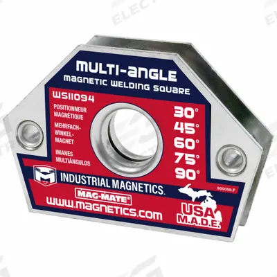 MAG-MATE Magnetic Welding Square: 30°_45°_60°_75°_90° - Multi-Angle Welding Magnets