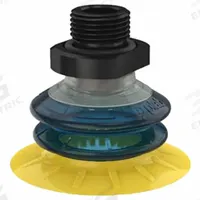 PIAB Vacuum Pad Assembly: G3/8 in, 57 mm Pad Dia, Polyurethane, Blue/Yellow, 30A/60A, MX (MPN S.MX57P3060.G38M.00). Key specifications — attr1019194: S.MX57P3060.G38M.00; attr1019196: PIAB.