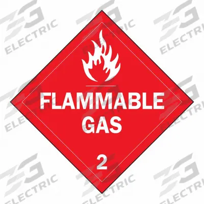 BRADY Container Placard: Flammable Gas 2, 10 3/4 in x 10 3/4 in, 10 3/4 in Label Ht - Class 2: Gases