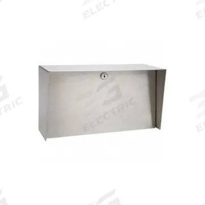 PEDESTAL PRO Outdoor Housing: 8 in Overall Ht, Silver, Cover Housing, 6 in x 14 in - Covers for Gate Operator Access Control Devices