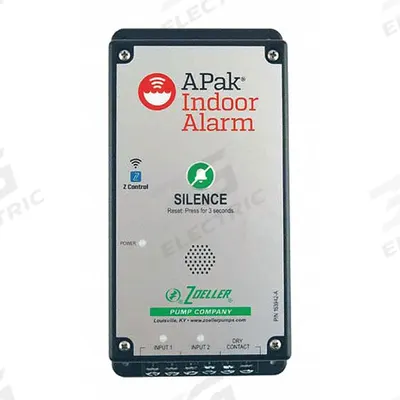 ZOELLER Water Alarm: High Level, 115V AC, Manual, 87 dB, Audio/Visual, 2 Alarm Inputs - Wi-Fi Enabled Liquid-Level Alarms