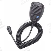 ICOM Speaker Microphone: Fits Icom, For M510/M605 Series, 17 in Cord, Push To Talk, Waterproof, IPX8 (MPN HM205RB). Key specifications — Compatible Radio Series: M605; Color: Black; Radio Connector Type: 8-Pin Round Plug; Brand: ICOM; Manufacturer Part Number: HM205RB; Push To Talk: Yes.