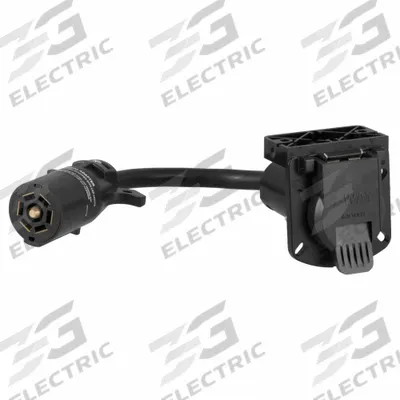 CURT Automotive Electrical Adapter: 7-Way Blade, 7-Way Blade, Plastic, 11 in Overall Lg - Fleet and Vehicle Maintenance