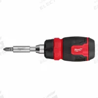 MILWAUKEE Multi-Bit Screwdriver: Nut Driver/Phillips/Slotted/Square/Torx Tip, 7 Tips, Magnetic (MPN 48-22-2913). Key specifications — attr1205339: #1 (Square); attr1205303: MILWAUKEE.