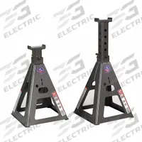 GRAY Jack Stand: Pin Adjustment, 10 ton Load Capacity, 32 in Max Extended Ht, 20 in Min Ht, 1 PR (MPN 10TF Stands). Key specifications — Base Shape: Square; Base Material: Steel; Saddle Shape: Rectangular; Brand: GRAY.