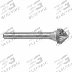 SGS PRO Carbide Bur: 90° Cone, SK-9, Single Cut, 1" x 7/16" Head, 1/4" Shank (MPN 15100). Key specifications — Brand: SGS PRO; Trade Number: SK-9.