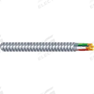 SOUTHWIRE Metallic Clad Building Cable: 6 AWG, 4 Conductors, Copper, 1,000 ft, Aluminum - Standard Metal-Clad Cables
