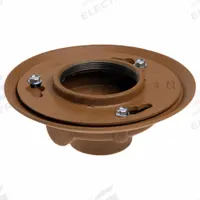JAY R. SMITH MFG. CO Floor Drain: 9 in Overall Dia, 2 in Nominal Pipe Size, No Hub, Cast Iron, Round (MPN 2005Y02BA-P050). Key specifications — Color: Yellow; Connection Type: No Hub; Brand: JAY R. SMITH MFG. CO; Includes: Trap Primer Connection.