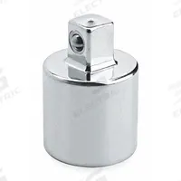 PROTO Socket Adapter: 1/4 in Output Drive Size, Square, 1 in Overall Lg, Chrome, Locking Included (MPN J5255). Key specifications — attr1204997: Square; attr1205006: PROTO; attr1204986: Chrome; attr1205002: Locking Included.