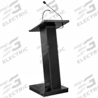 OKLAHOMA SOUND Sound Lectern: Black, Clip-On Microphone/Mounted Gooseneck Microphone, Laminate (MPN ZED). Key specifications — Color: Black; Brand: OKLAHOMA SOUND; Includes Battery: No; Material: Laminate; Sound System Included: Clip-On Microphone; Includes Document Rail: Yes.