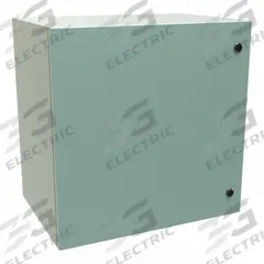 HAMMOND Electrical Enclosure: Steel, 24 in x 24 in x 16 in, NEMA 12/3R/4, Solid Cover, Hinged (MPN EN4SD242416GY). Key specifications — Closure Method: 1/4-Turn Latch; Brand: HAMMOND; Knockouts: Not Included.