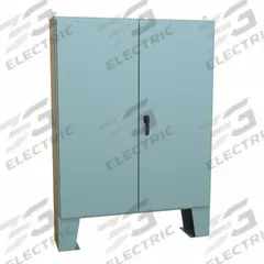 HAMMOND Electrical Enclosure: Steel, 72 in x 60 in x 13 in, NEMA 12, w/Panel, Solid Cover, Hinged (MPN 1422E12F). Key specifications — Brand: HAMMOND; Closure Method: Handle; Knockouts: Not Included.