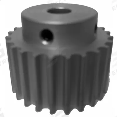 Dayton Timing Pulley: Curvilinear, Fixed, For 15 mm Belt Wd, 24 Teeth, 5 mm Pitch - HTD Section Fixed-Bore Timing Pulleys with Hub
