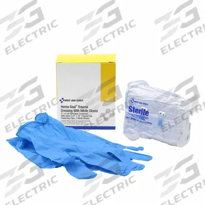 FIRST AID ONLY Compress: 4 yd Dressing Lg, 4 in Dressing Wd, Gauze, Sterile - Trauma Dressings
