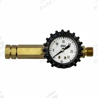 UNIWELD Propane Pressure Flow Indicator: 9/16"-18 M LH Inlet, 9/16"-18 F Outlet (MPN TFL163). Key specifications — Compatible Gas Type: Propane; Manufacturer Part Number: TFL163; Brand: UNIWELD; Inlet Connection: 9/16"-18 M LH; Outlet Connection: 9/16"-18 F.