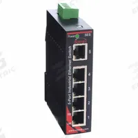 RED LION Ethernet Switch: Unmanaged, DIN Rail, 5 Ports, RJ45, 10/100 Base-TX, IP30 (MPN SL-5ES-1). Key specifications — Port Type: RJ45; Manufacturer Part Number: SL-5ES-1; Brand: RED LION; Features: LED Link/Activity Status Indication; IP Rating: IP30; Maximum Input Voltage: 30V DC; Mounting Location: DIN Rail; Network Interface: 10/100 Base-TX.