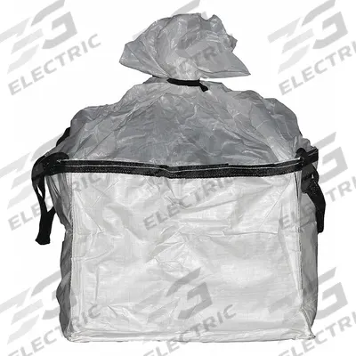 SHOPTOUGH Bulk Bags: 36 in Outside Lg, 36 in Outside Wd, 45 in Outside Ht, Smooth Woven - Duffle-Top with Spout-Bottom Bags