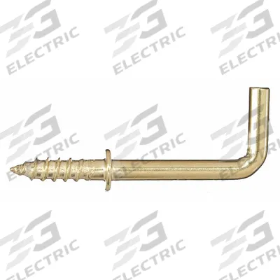 APPROVED VENDOR Shoulder Hook: Screw-In, 1 Points per Hook, Brass, 3/4 in Projection - Screw-In Utility Hooks