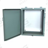 HAMMOND Electrical Enclosure: Steel, 24 in x 20 in x 10 in, NEMA 12/13/3R/4, w/Panel, Solid Cover (MPN 1418N4E10). Key specifications — Closure Method: Clamps; Brand: HAMMOND; Knockouts: Not Included.