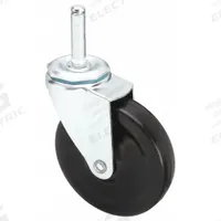 APPROVED VENDOR Stem Caster: Swivel, No Brake, 4 in Wheel Dia., 1 in Wheel Wd, Rubber, Rubber, Black (MPN 20TM16). Key specifications — attr1111099: APPROVED VENDOR; attr1111095: Black; attr1176855: Swivel.