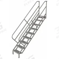 TRI-ARC Portable Stairs: 10.3 ft Overall Ht, Steel, 450 lb Load Capacity, Perforated, 9 Steps (MPN WISS109242). Key specifications — attr1050559: Gray; attr1050557: TRI-ARC.