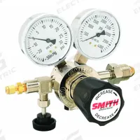 SMITH EQUIPMENT High Purity Gas Regulator: Single Stage, CGA 580 Inlet, 1/8" Tube Outlet, 15 psig (MPN 210-4109). Key specifications — Brand: SMITH EQUIPMENT; Manufacturer Part Number: 210-4109; Diaphragm Material: Stainless Steel; Outlet Connection: 1/8" Tube; Inlet Connection: CGA 580.