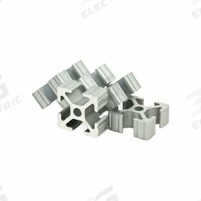 80/20 T-Slot Framing System: 10 Series, 10 ft Lg, 2 in x 2 in, Silver, Quad, Grooved - Square Grooved Inch Profiles