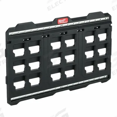 MILWAUKEE PACKOUT PACKOUT Large Wall Plate: 30 3/4 in W x 1 3/16 in L, Polypropylene - PACKOUT Mounting Plates