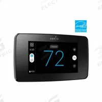 COPELAND Wi-Fi Low Voltage Thermostat: Heat and Cool, Black, Fully Customizable (In-App Based) (MPN 1F96U-42WFB). Key specifications — Application: Heat and Cool; Housing Color: Black; Programming Capability: Fully Customizable (In-App Based); Terminal Designations: G; Smart Capabilities: Learning; Humidification Control: Yes; Brand: COPELAND; Control Type: Touch Screen.