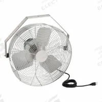 HESSAIRE Mounted Fan: 18 in Blade Dia, 115/230V AC, 1/4 hp Motor HP, Ceiling/Wall Mount, Bracket (MPN 18B4SSV). Key specifications — Brand: HESSAIRE; Voltage: 115/230V AC; Number of Speeds: Variable; Fan Mounting Location: Ceiling; Oscillation: Non-Oscillating; Mounting Type: Bracket.