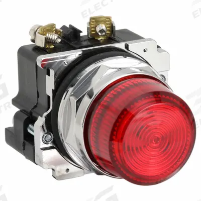 EATON Indicating Light: 30 mm Panel Mounting Size, Red, Fresnel - Modular LED Pilot-Light Assemblies