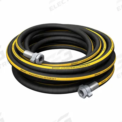 CONTINENTAL Heavy Duty Air Hose Assembly: 2 in Hose Inside Dia., Black - CPE Air Hose Assemblies with CPE Cover