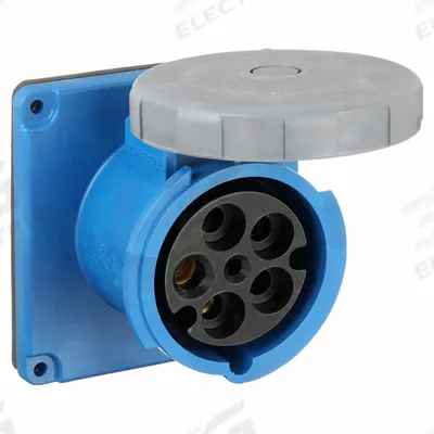 HUBBELL Pin and Sleeve Receptacle: Blue, 120/208V AC, Single Phase, 100 A, 2 Pole - Watertight Receptacles