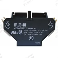 EATON Auxiliary Contact: 2NO/2NC, 10 A Max Current (AC), Side Mount, Side-Mounted (MPN C320SNP22). Key specifications — Brand: EATON; Compatible with Series: B27 Definite Purpose Starters.
