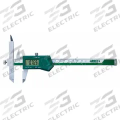INSIZE Offset Jaw Digital Caliper: 0 in to 6 in /0 mm to 150 mm, Cabled, +/-0.0016 in Accuracy (MPN 1186-150A). Key specifications — attr1184461: +/-0.0016 in; attr1184462: 0.0005 in/0.01 mm; attr1184471: Inside; attr1184472: Adjustable Knife Edge; attr1184496: INSIZE.