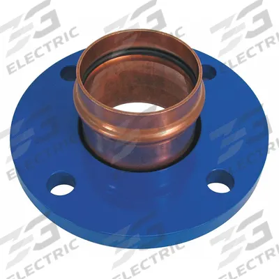 NIBCO Flange,4",Press End: Flange, 4 in CTS x 4 in Pipe size, Press-fit x Flange - Plumbing Copper & Bronze Press Tube Flanges