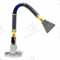 EXAIR Blow Off Station: 21.8 scfm Air Consumption, Flat, 250 psi Air Pressure, 18 in Hose Lg (MPN 1122-9318). Key specifications — attr1341131: EXAIR; attr1341162: Air Nozzle; attr1341142: 1122 2" Flat Super Air Nozzle, 9218 18" Stay Set Hose, 9042 Single Outlet Magnetic Base w/ Mini Shut Off Valve; attr1341129: Flat.