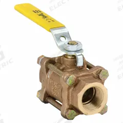 APOLLO Manual Two-Way Ball Valve: 3/4 in, Bronze, Straight, FNPT x FNPT, 600 psi Max. Pressure (CWP) (MPN 8210401). Key specifications — Brand: APOLLO; Handle: Lever.