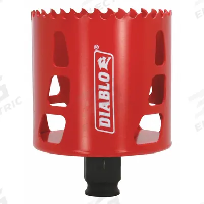 DIABLO Hole Saw: 2 11/16 in Saw Dia., 4 Teeth per Inch, 2 3/8 in Max. Cutting Dp - Multi-Material-Cutting Hole Saws without Arbor