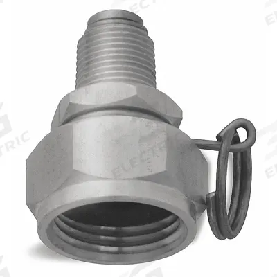 SANI-LAV Nozzle and Hose Adapter: Stainless Steel, Stainless, 1 3/4 in Overall Lg - Faucet Sprayer Hose Adapters