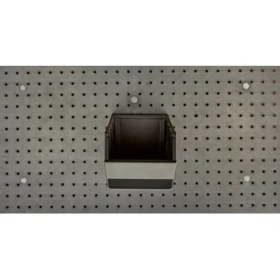 CAMBRO Bin with Holder: 56 in Ht, 21 in Dp, 60 in Lg, Silver - Pegboard Accessories