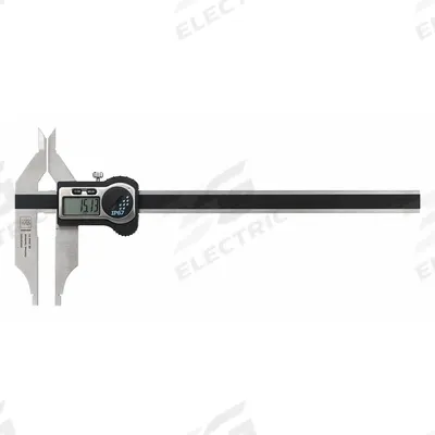 TESA BROWN & SHARPE Nib/Knife Edge Jaw Digital Caliper: 0 in to 10 in /0 mm to 250 mm - Digital Calipers with Nib-Style & Pointed Jaws for Small Grooves & Recesses