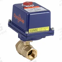 DYNAQUIP CONTROLS Electrically Actuated Two-Way Ball Valve: 1 in, Brass, 120V AC, FNPT x FNPT (MPN 189025B.1). Key specifications — Included Mounting: ISO 5211 Actuator Mounting Pad; Brand: DYNAQUIP CONTROLS; Stem Material: Nickel-Plated Brass; Actuator Features: Position Indicator.