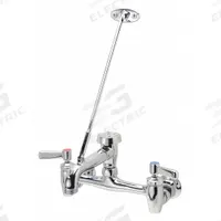 ZURN Straight Service Sink Faucet: Wall, Centerset, Brass, Chrome, 2.2 gpm Flow Rate, Straight (MPN Z843M1). Key specifications — Color/Finish: Chrome; Series: AquaSpec®.