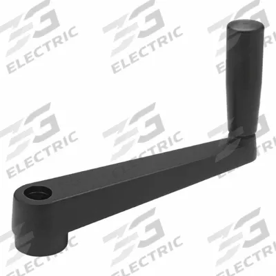 JW WINCO Crank Handle: Aluminum w/ Revolving Plastic Grip, 3/8 in Bore Dia - Crank Handles with Revolving Grip
