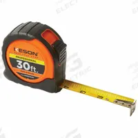 KESON Tape Measure: Nonmagnetic Single Hook Tip, 30 ft, Plastic with Rubberized Grip (MPN PGPRO1830V). Key specifications — attr935324: KESON; attr942259: High-Visibility Orange; attr935326: Finger Brake; attr935328: 1/16 in; attr935329: Inches; attr935337: SAE; attr936607: Manual Lock; attr972446: Inch.
