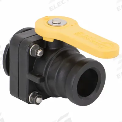 BANJO Manual Two-Way Ball Valve: 2 in, Polypropylene, Straight, Flange x Flange - Polypropylene Ball Valves